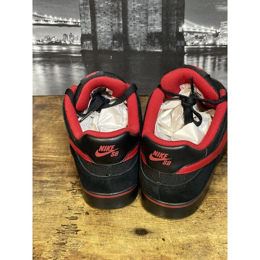 Nike SB Paul Rodriguez Sneakers Skate Shoes Black and Red Youth Kids Size 5.5 - Picture 7 of 9